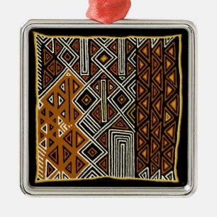 Ornamento De Metal Design Tribal Africano Kuba