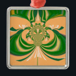 Ornamento De Metal Design verde amarelo.<br><div class="desc">Design verde amarelo. O que é tão famoso sobre um dos países mais famosos do mundo na América do Sul pelo nome Brasil? Será por causa das famosas estrelas de futebol, o famoso rio Amazonas, ou porque é um dos melhores lugares para se divertir na Terra? Quando se fala de...</div>