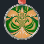 Ornamento De Metal Design verde amarelo.<br><div class="desc">Design verde amarelo. O que é tão famoso sobre um dos países mais famosos do mundo na América do Sul pelo nome Brasil? Será por causa das famosas estrelas de futebol, o famoso rio Amazonas, ou porque é um dos melhores lugares para se divertir na Terra? Quando se fala de...</div>