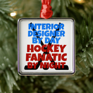 Ornamento De Metal Designer Interior Adora Hockey