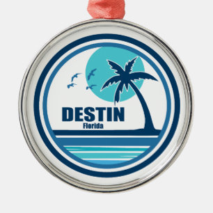 Ornamento De Metal Destrin Florida Palm Tree Birds