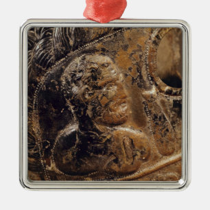 Ornamento De Metal Detalhe da máscara de um gladiador