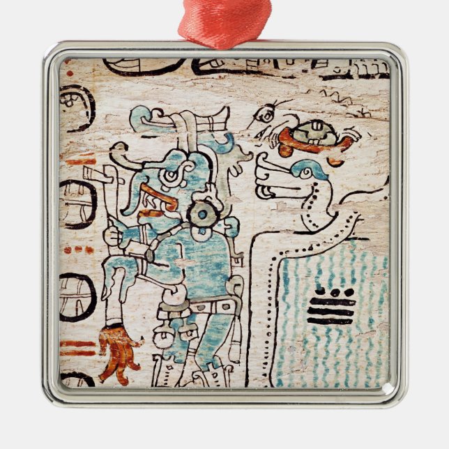 Ornamento De Metal Detalhe de um códice maia (Frente)