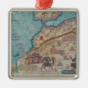 Ornamento De Metal Detalhe do atlas Catalan, 1375