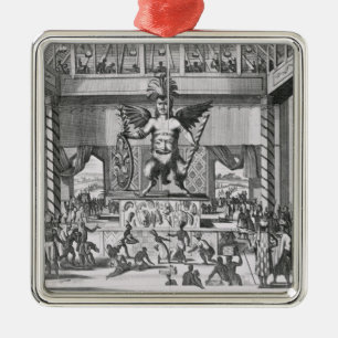 Ornamento De Metal Deus mexicano Huitzilopochtli