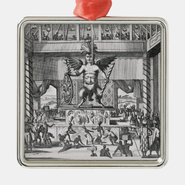 Ornamento De Metal Deus mexicano Huitzilopochtli (Frente)