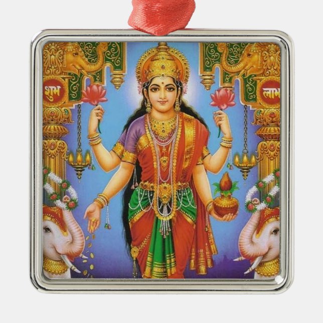 Ornamento De Metal deusa-Lakshmi (Frente)