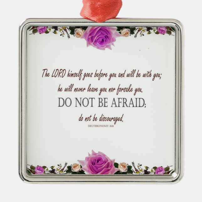 Ornamento De Metal Deuteronomia 31:8 O Senhor Vai Antes De Você (Frente)