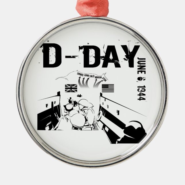Ornamento De Metal DIA-D 6 de junho de 1944 (Frente)