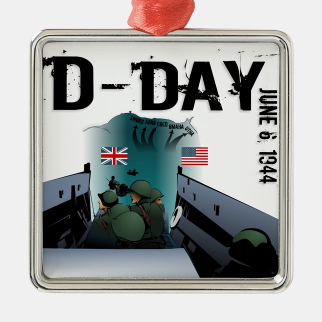 Ornamento De Metal DIA-D 6 de junho de 1944 (Frente)