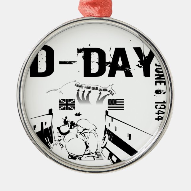 Ornamento De Metal DIA-D 6 de junho de 1944 (Frente)