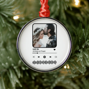 Ornamento De Metal Dia de os namorados de Casal da Lista de Músicas d