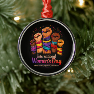 Ornamento De Metal Dia Internacional da Mulher 8 de Março