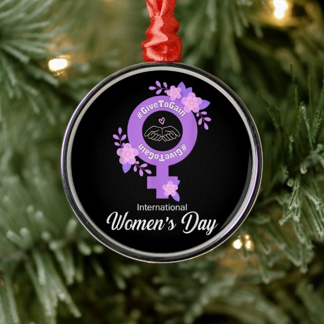 Ornamento De Metal Dia Internacional da Mulher 8 de Março (Árvore)