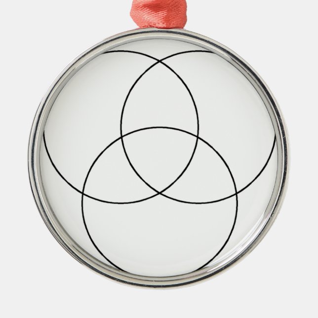 Ornamento De Metal Diagrama de DIY Venn (Frente)