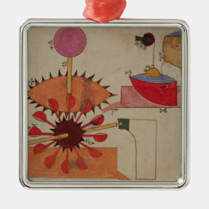 Ornamento De Metal Diagrama de um sistema para a água de bombeamento