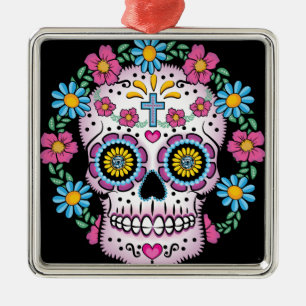 Ornamento De Metal Diâmetro de los Muertos Crânio