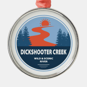Ornamento De Metal Dickshooter Creek Wild e Scenic River Idaho