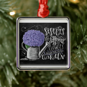 ORNAMENTO DE METAL DIFERENTES FLORES DA MESMA IRMÃ DE JARDIM