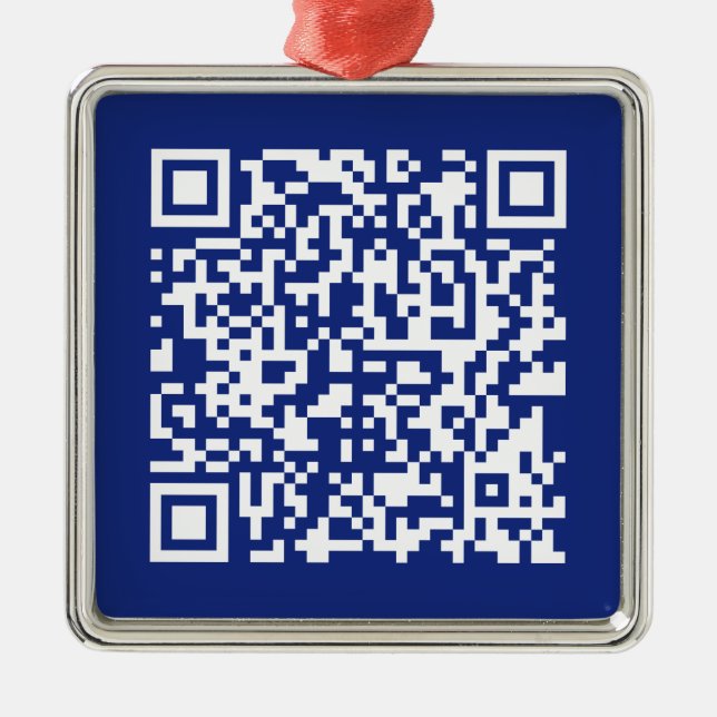Ornamento De Metal Digite URL Código QR Gerado Instantaneamente | Azu (Frente)