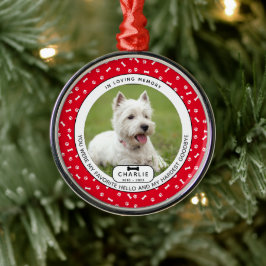 Ornamento De Metal Diligente Tchau Pet Memorial Glass Ornament