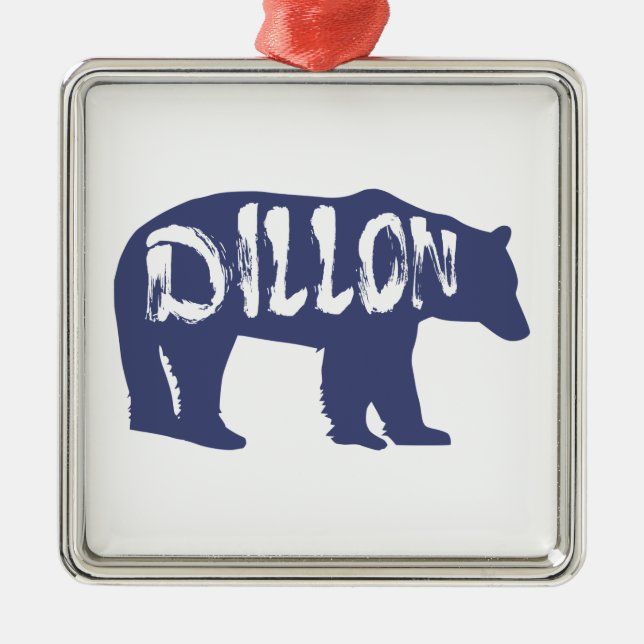 Ornamento De Metal Dillon Colorado Bear (Frente)