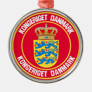 Ornamento De Metal Dinamarca Round Emblem