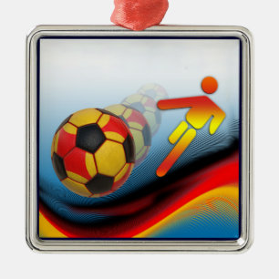 Ornamento De Metal Dinâmica de Futebol e Futebol