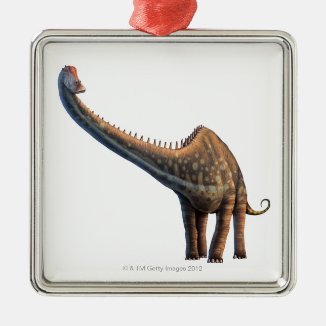 Ornamento De Metal Diplodocus (Frente)