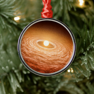 Ornamento De Metal Disco De Material Em Torno Da Estrela Fu Orionis.