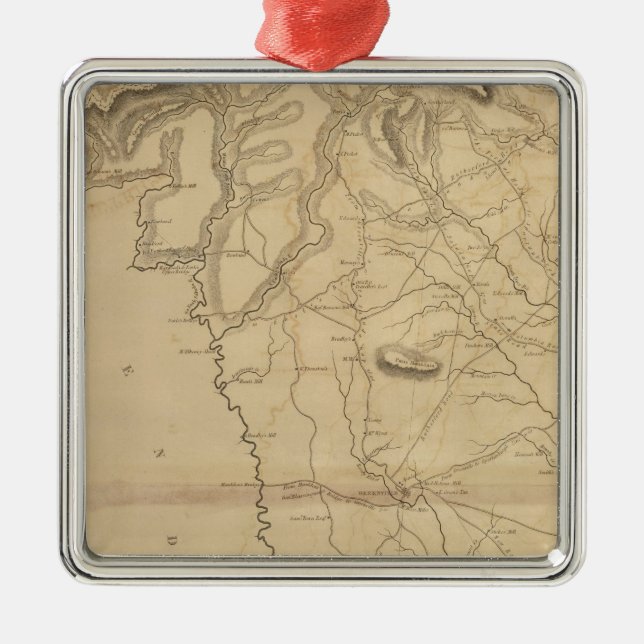 Ornamento De Metal Distrito de Greenville, South Carolina (Frente)