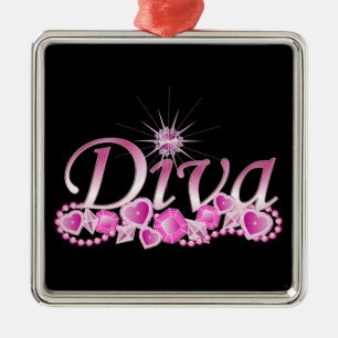 Ornamento De Metal Diva Bling