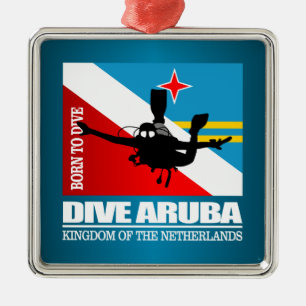 Ornamento De Metal Dive Aruba DF2