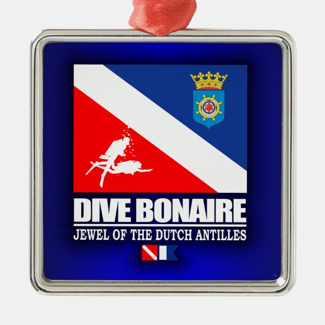Ornamento De Metal Dive Bonaire (Frente)