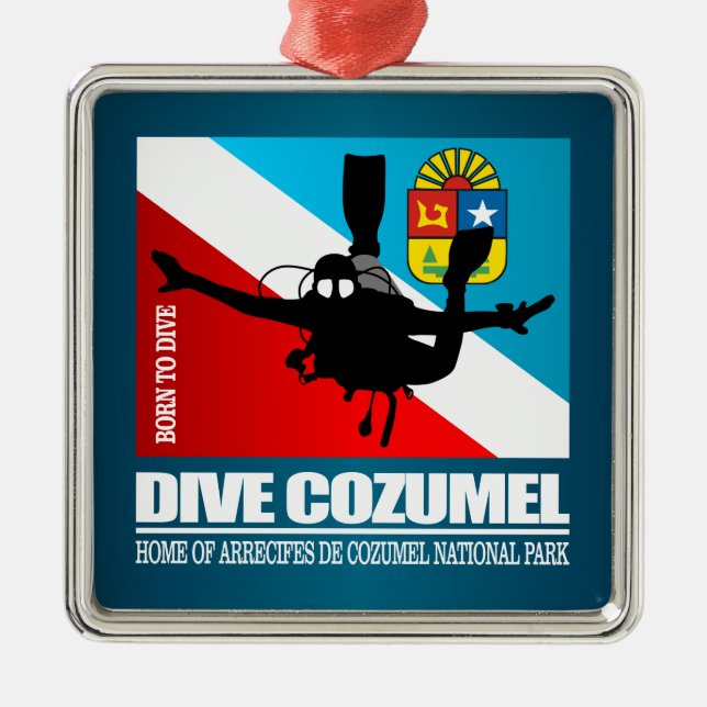 Ornamento De Metal Dive Cozumel DF2 (Frente)