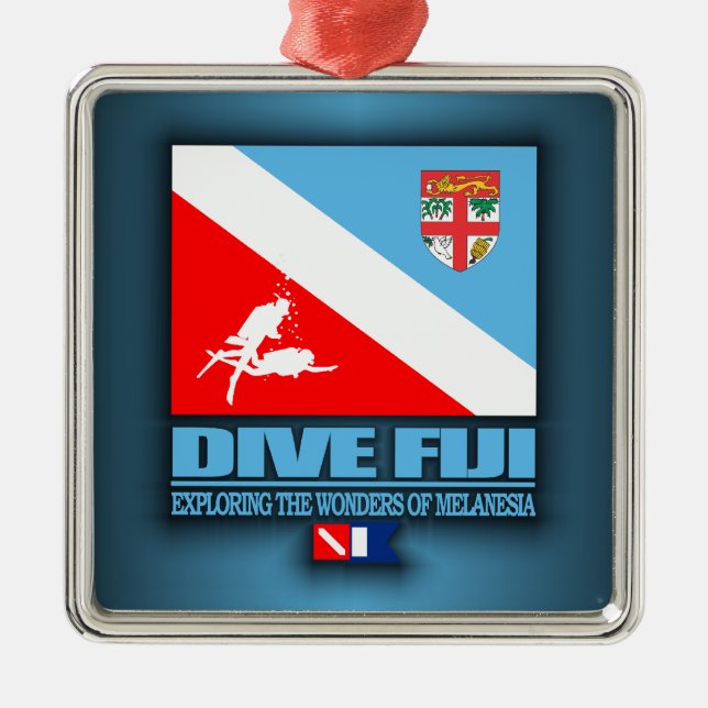 Ornamento De Metal Dive Fiji (Frente)