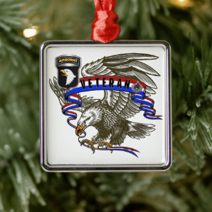 Ornamento De Metal Divisão Aerotransportada 101 Natal
