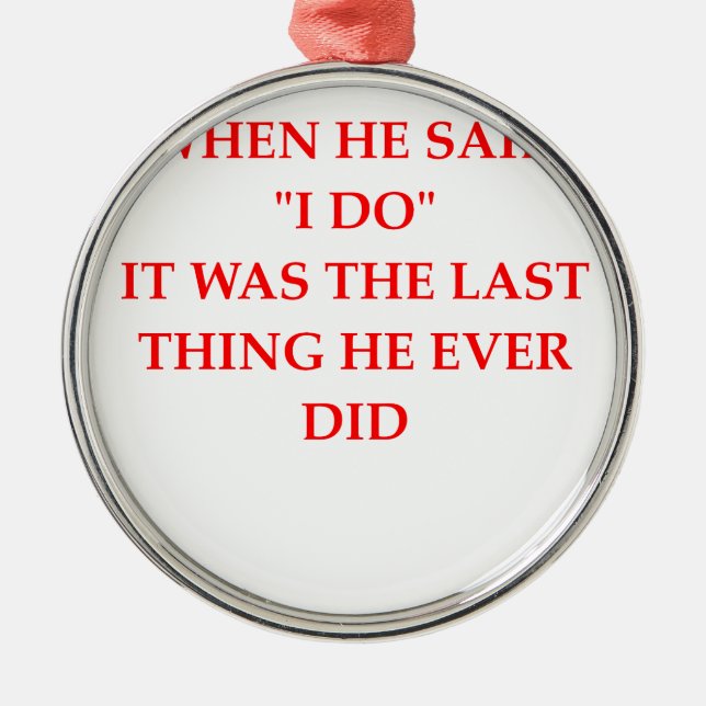 Ornamento De Metal divórcio (Frente)