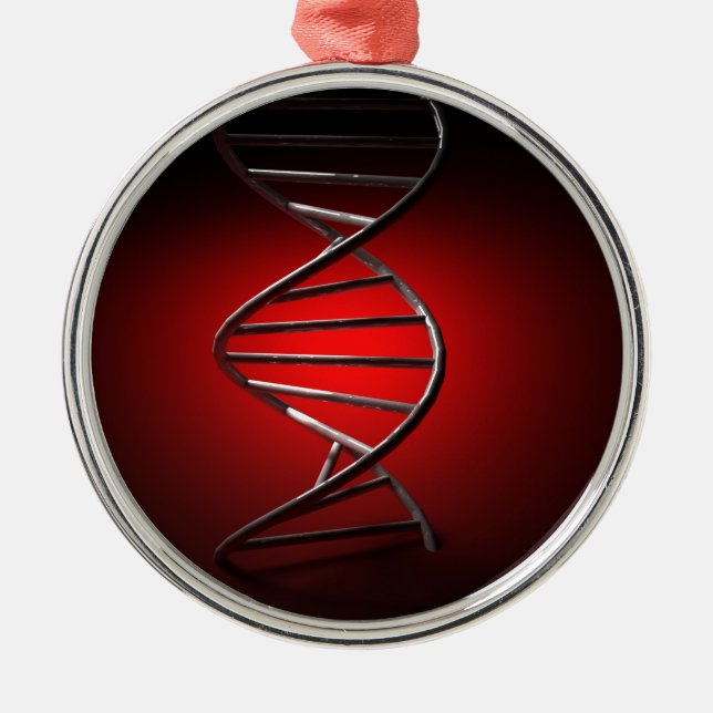 Ornamento De Metal DNA Double Helix (Frente)