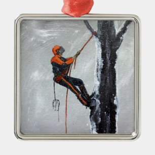 Ornamento De Metal Do Arborist transporte Husqvarna por muito tempo -