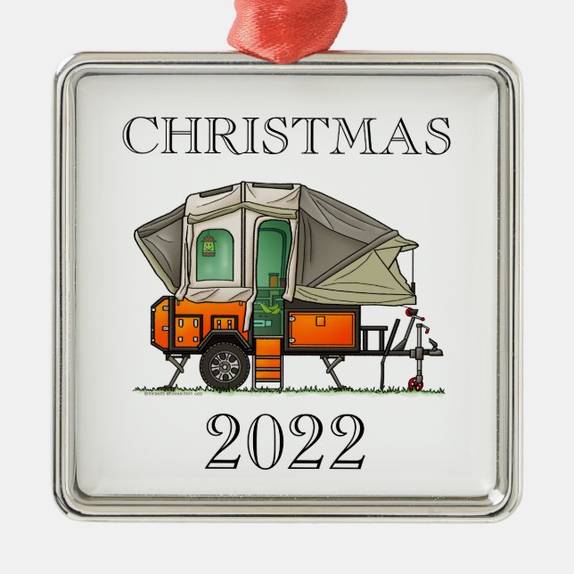 Ornamento de metal do campista de Pop de Opus Up C (Frente)