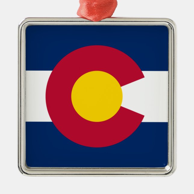 Ornamento de Metal do Colorado Flag (Frente)