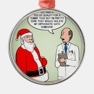 Ornamento De Metal Dobra da barriga do papai noel