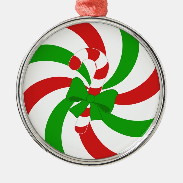 Ornamento De Metal doce de Natal (Frente)