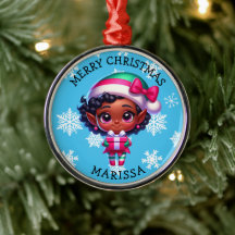Doce Elfa Anime Colorida de Natal Personalizado