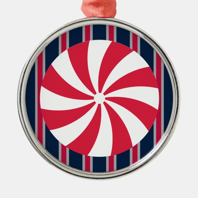 Ornamento De Metal Doces de hortelã-pimenta Rico (Frente)