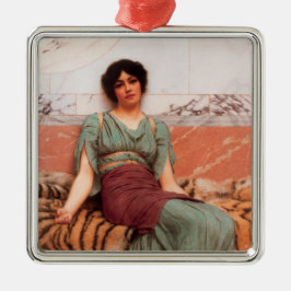 Ornamento De Metal Doces sonhos (Linda Mulher Romana na Pele de Tigre