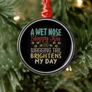 Ornamento De Metal Dog Lover Wet Nose, Beijo Lixado