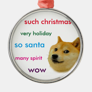 Ornamento De Metal Doge do Natal