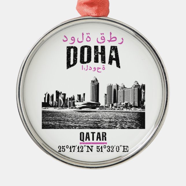 Ornamento De Metal Doha (Frente)